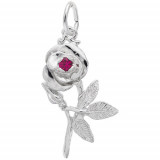 Rembrandt Sterling Silver Rose Charm photo