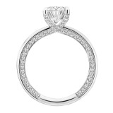 Artcarved Bridal Semi-Mounted with Side Stones Classic Diamond Engagement Ring Gigi 18K White Gold - 31-V802GVW-E.03 photo 3