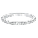 Artcarved Bridal Mounted with Side Stones Classic Diamond Wedding Band Willa 14K White Gold - 31-V574W-L.00 photo 2