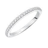 Artcarved Bridal Mounted with Side Stones Classic Diamond Wedding Band Willa 14K White Gold - 31-V574W-L.00 photo