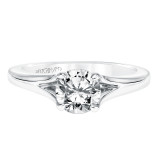 Artcarved Bridal Mounted with CZ Center Classic Solitaire Engagement Ring Kathleen 14K White Gold - 31-V740ERW-E.00 photo 2