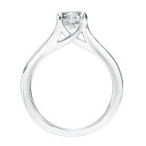 Artcarved Bridal Mounted with CZ Center Classic Solitaire Engagement Ring Kathleen 14K White Gold - 31-V740ERW-E.00 photo 3