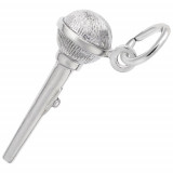 Rembrandt Sterling Silver Microphone Charm photo