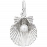 Rembrandt Sterling Silver Shell with Pearl Charm photo