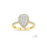 Ashi 14k Yellow Gold Pear Shape Diamond Lovebright Engagement Ring photo 2