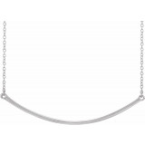 14K White Curved 19.9 Bar Necklace - 860491001P photo