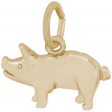 14k Gold Pig Charm photo