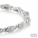 Ashi Diamonds Silver Cluster Bracelet photo