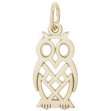 14k Gold Owl Charm photo