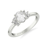 Artcarved Bridal Mounted Mined Live Center Contemporary Diamond Engagement Ring 14K White Gold - 31-V1020DVW-E.00 photo
