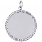 Sterling Silver Rope Dise Charm photo