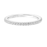 Artcarved Bridal Mounted with Side Stones Classic Diamond Wedding Band Aubrey 18K White Gold - 31-V803W-L.01 photo 2