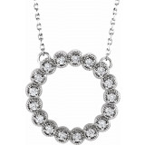 14K White 1/4 CTW Diamond Circle 16-18 Necklace - 86708605P photo
