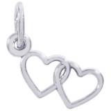 Sterling Silver Two Hearts Charm photo