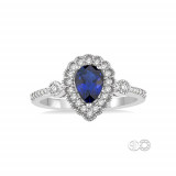 Ashi 14k White Gold Pear Shaped Diamond Engagement Ring photo 2