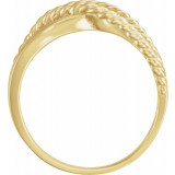 14K Yellow Crossover Rope Design Ring - 861521001P photo 2