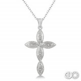 Ashi Diamonds Silver Infinity Cross Pendant photo