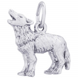 Sterling Silver Wolf Charm photo
