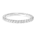 Artcarved Bridal Mounted with Side Stones Classic Diamond Wedding Band Arabelle 14K White Gold - 31-V805W-L.00 photo 2