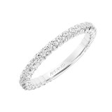 Artcarved Bridal Mounted with Side Stones Classic Diamond Wedding Band Arabelle 14K White Gold - 31-V805W-L.00 photo