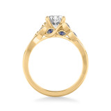Artcarved Bridal Mounted with CZ Center Contemporary Engagement Ring 14K Yellow Gold & Blue Sapphire - 31-V317SERY-E.00 photo 3