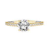 Artcarved Bridal Mounted with CZ Center Classic Diamond Engagement Ring Chey 14K Yellow Gold Primary & 14K White Gold - 31-V923ERYW-E.00 photo 3