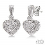 Ashi Diamonds Silver Heart Earrings photo