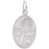 Rembrandt Sterling Silver Tennis Disc Charm photo