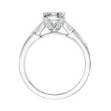 Artcarved Bridal Mounted with CZ Center Contemporary Twist Diamond Engagement Ring London 14K White Gold - 31-V656ERW-E.00 photo