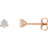 14K Rose 1/5 CTW Diamond Stud Earrings - 6623360138P photo