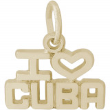 14k Gold I love Cuba Charm photo