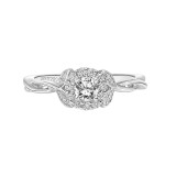 Artcarved Bridal Mounted Mined Live Center Contemporary One Love Engagement Ring Willow 14K White Gold - 31-V883XRW-E.02 photo