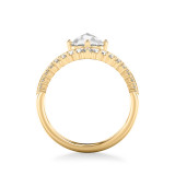 Artcarved Bridal Mounted Mined Live Center Contemporary Diamond Engagement Ring 14K Yellow Gold - 31-V1023DRY-E.00 photo 3