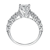 Artcarved Bridal Mounted with CZ Center Classic Diamond Engagement Ring Alyssa 14K White Gold - 31-V296ERW-E.00 photo 3