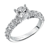 Artcarved Bridal Mounted with CZ Center Classic Diamond Engagement Ring Alyssa 14K White Gold - 31-V296ERW-E.00 photo