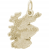 14k Gold Scotland Map Charm photo