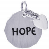 Sterling Silver Hope Tag W/Heart Charm photo