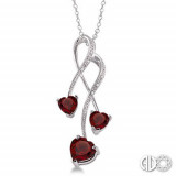 Ashi Diamonds Silver Heart Gemstone Pendant photo