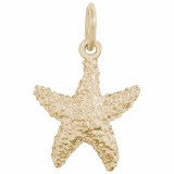 14k Gold Starfish Charm photo