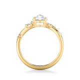 Artcarved Bridal Mounted Mined Live Center Contemporary Diamond Engagement Ring 14K Yellow Gold - 31-V1022DRY-E.00 photo 3