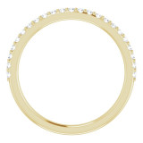 14K Yellow 1/5 CTW Diamond Band for 7x5 mm Emerald Ring - 12214560012P photo 2