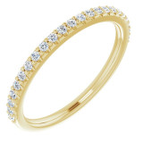 14K Yellow 1/5 CTW Diamond Band for 7x5 mm Emerald Ring - 12214560012P photo