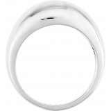 14K White 12 mm Dome Ring - 50199247738P photo 2