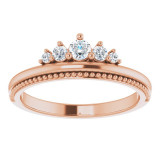 14K Rose 1/5 CTW Diamond Stackable Crown Ring - 123818602P photo 3