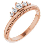 14K Rose 1/5 CTW Diamond Stackable Crown Ring - 123818602P photo