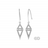 Ashi Diamonds 14k White Gold Diamond Triangle Earrings photo