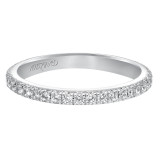 Artcarved Bridal Mounted with Side Stones Contemporary Dual Eternity Anniversary Band 14K White Gold - 33-V87C4W65-L.00 photo 2