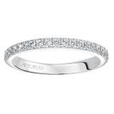 Artcarved Bridal Mounted with Side Stones Contemporary Dual Eternity Anniversary Band 14K White Gold - 33-V87C4W65-L.00 photo 3