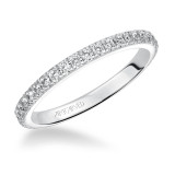 Artcarved Bridal Mounted with Side Stones Contemporary Dual Eternity Anniversary Band 14K White Gold - 33-V87C4W65-L.00 photo