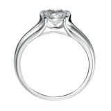 Artcarved Bridal Unmounted No Stones Contemporary Bezel Solitaire Engagement Ring April 14K White Gold - 31-V383ERW-E.01 photo 3
